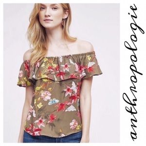Anthropologie Maeve Vallita Floral Boho Blouse